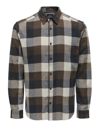 CAMISA M/L CUADROS FRANELA 22020301 ONSGUDMUND LS 3T CHECK SHIRT NOOS