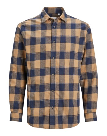 CAMISA CUADROS FRANELA 12236873 JJPLAIN FALL BUFFALO SHIRT LS