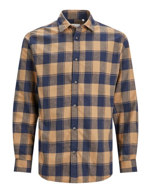 CAMISA CUADROS FRANELA 12236873 JJPLAIN FALL BUFFALO SHIRT LS