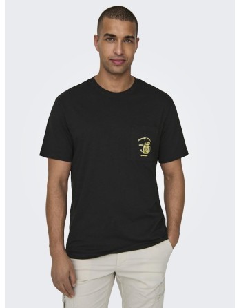 CAMISETA M/C BOLSILLO OLA 22028722 ONSKRISTOPHER REG POCKET SS TEE