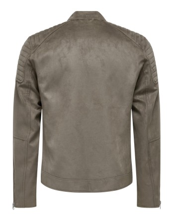 CHAQUETA CUERO SINTÉTICO CREMALLERA 22029650 