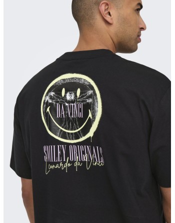 CAMISETA M/C SMILEY ORIGINALS 22030873 ONSSMILEY ART RLX SS TEE