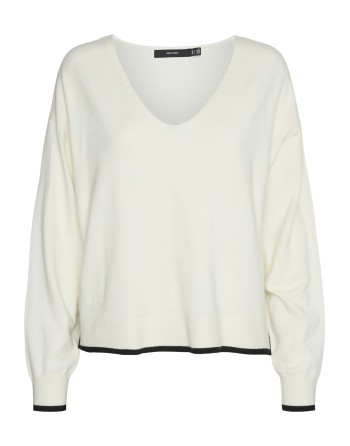 JERSEY M/L CUELLO V DETALLE RIBETE EN EL BAJO 10311090 VMCHILI LS O-NECK STRIPE PULLOVER BOO