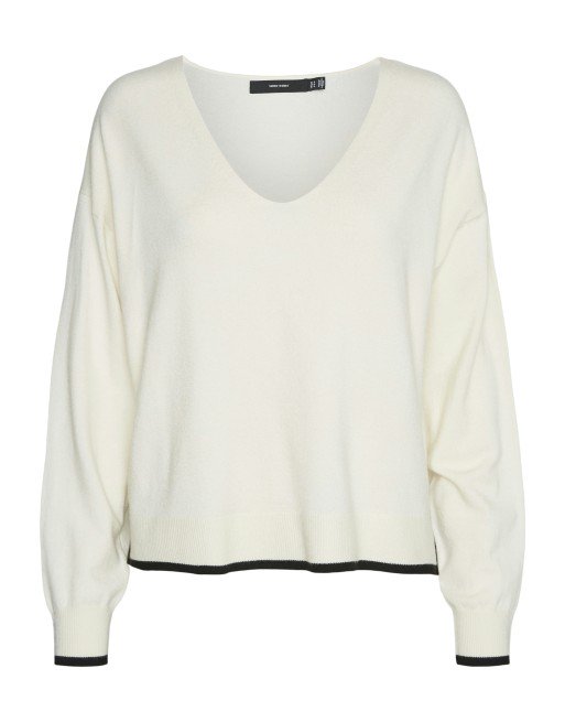 JERSEY M/L CUELLO V DETALLE RIBETE EN EL BAJO 10311090 VMCHILI LS O-NECK STRIPE PULLOVER BOO