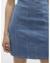 VESTIDO TEJANO ENTALLADA PALABRA DE HONOR 10310272 VMZOIE SL SHORT DENIM DRESS