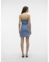 VESTIDO TEJANO ENTALLADA PALABRA DE HONOR 10310272 VMZOIE SL SHORT DENIM DRESS