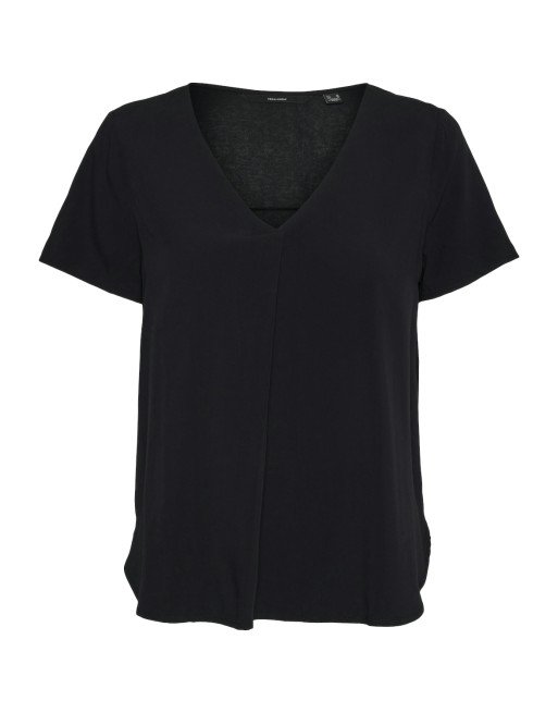 BLUSA M/C FLUIDA CUELLO V 10285552 VMBRIT SS TOP GA JRS