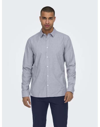 CAMISA M/L SLIM ALGODÓN 22029755 ONSGUDMUND SLIM FIL-A-FIL LS SHIRT