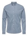 CAMISA M/L FINA SLIM VAQUERA 22029756 ONSCONRAD SLIM LS CHAMBRAY STRETCH SHIR