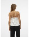 BLUSA TIRANTES ESPALDA CRUZADA DETALLE BORDADO 10326448 VMVERA SINGLET EMB TOP WVN VIP