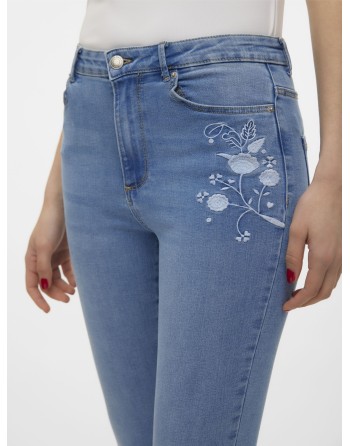 TEJANO SKINNY SOPHIA DETALLE BORDADO L/30 10311103 VMSOPHIA HR SKIN EMB DNM JEANS VI3438 GA