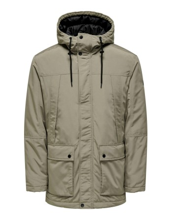 CHAQUETÓN LARGO CAPUCHA 22022654 ONSJAYDEN PARKA OTW  VD