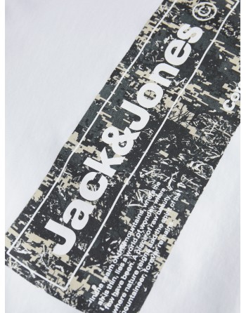 CAMISETA M/C JACK AND JONES CORE DEPT. 12265407 JCOALPHA FRONT PRINT TEE SS CREW NECK