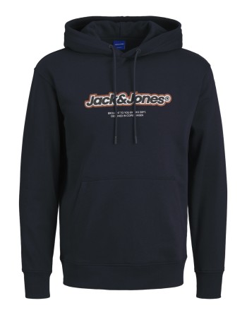 SUDADERA CAPUCHA LOGO JACK AND JONES RELIEVE 12265766 JORVESTERBRO NEWTON BRANDING SWEAT HOOD