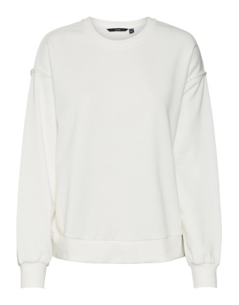 SUDADERA SIN CAPUCHA DETALLE PERLAS EN LA MANGA 10321355 VMDAISY PEARL SWEAT JRS BOO GA