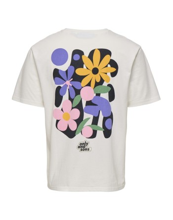 CAMISETA M/C LOGO PEQUEÑO ONLY AND SONS 22033552 ONSFLOWER LOGO RLX SS TEE CS