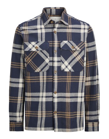 SOBRECAMISA CUADROS 12263647 JPRRAYMOND MELANGE CHECK LS OVERSHIRT SN