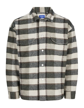 CHAQUETON LARGO CUADROS 12266386 JORVESTERBRO TEDDY OVERSHIRT LS LN