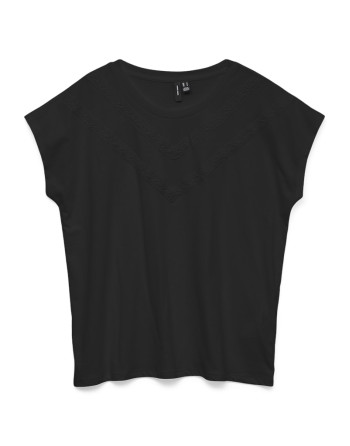 CAMISETA M/C DETALLE ENCAJE 10329678 VMPANNA AVA SS TOP JRS