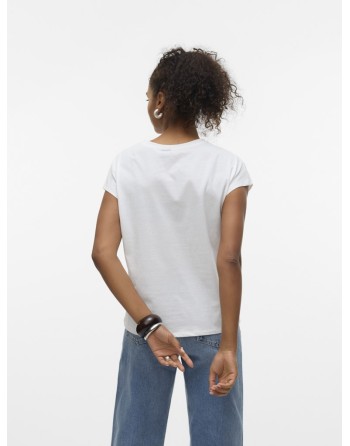 CAMISETA M/C DETALLE ENCAJE 10329678 VMPANNA AVA SS TOP JRS