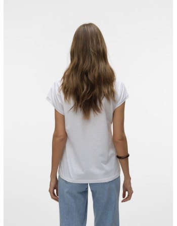 CAMISETA M/C BÁSICA CUELLO V 10327678 VMLUNA SS V-NECK TEE JRS NOOS