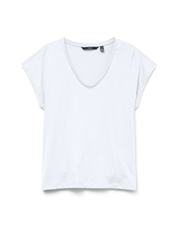 CAMISETA M/C BÁSICA CUELLO V 10327678 VMLUNA SS V-NECK TEE JRS NOOS