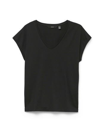 CAMISETA M/C BÁSICA CUELLO V 10327678 VMLUNA SS V-NECK TEE JRS NOOS