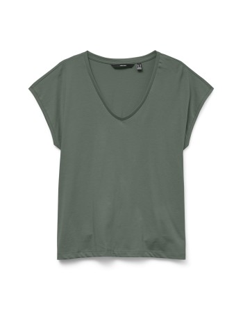 CAMISETA M/C BÁSICA CUELLO V 10327678 VMLUNA SS V-NECK TEE JRS NOOS