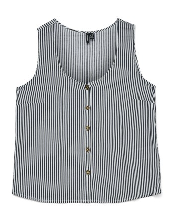 BLUSA TIRANTES RAYAS BOTONES 10325830 VMBUMPY SL SHIRT WVN GA NOOS