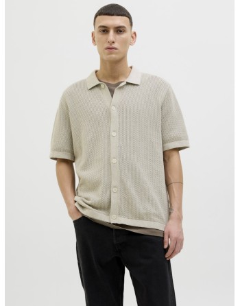 CAMISA M/C CALADA PUNTO BOTONES 12273474 JPRBLAARTO KNIT POLO SS LN