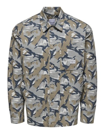 CAMISA M/L CAMUFLAJE CON BOLSILLO 22032010 ONSARTIE LIFE CASUAL LS SHIRT 0020