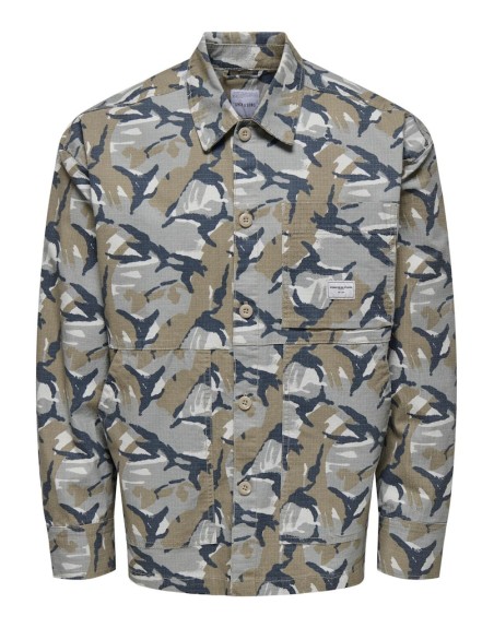 CAMISA M/L CAMUFLAJE CON BOLSILLO 22032010 ONSARTIE LIFE CASUAL LS SHIRT 0020