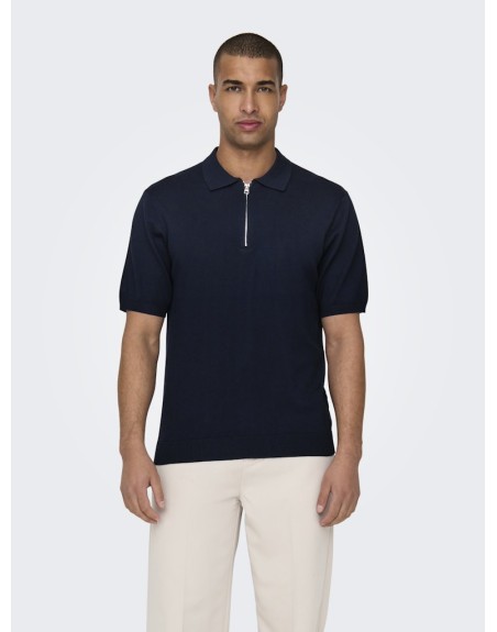 POLO PUNTO M/C CREMALLERA 22028606 ONSWYLER LIFE REG 14 SS ZIP POLO KNIT