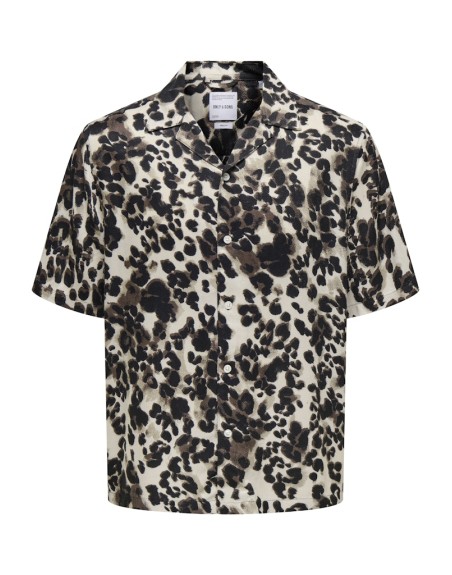 CAMISA M/C CUELLO V ANIMAL PRINT 22032640 ONSROCKET REG SS RESORT AOP SHIRT