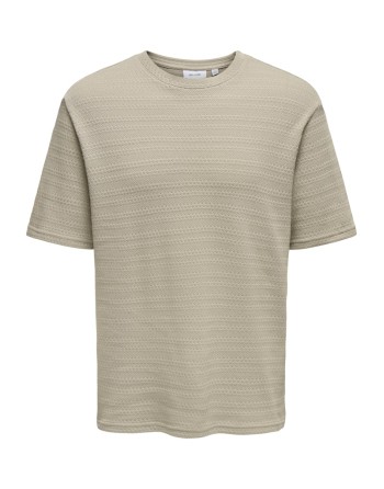 CAMISETA M/C PUNTO FINITA CUELLO REDONDO 22031761 ONSGIVO REG 12 SS CREW KNIT NOOS