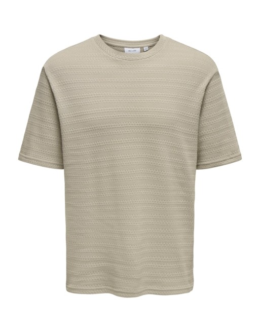 CAMISETA M/C PUNTO FINITA CUELLO REDONDO 22031761 ONSGIVO REG 12 SS CREW KNIT NOOS