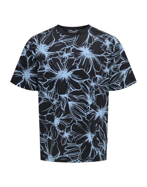 CAMISETA M/C FLORES 22032969 ONSJETHRO LIFE WASHED REG SS AOP TEE