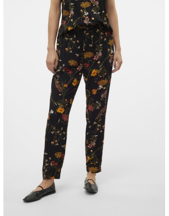 PANTALÓN LARGO CON GOMA FINITO FLORES 10286727 VMEASY NW LOOSE PANTS R1 WVN GA