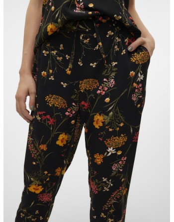 PANTALÓN LARGO CON GOMA FINITO FLORES 10286727 VMEASY NW LOOSE PANTS R1 WVN GA
