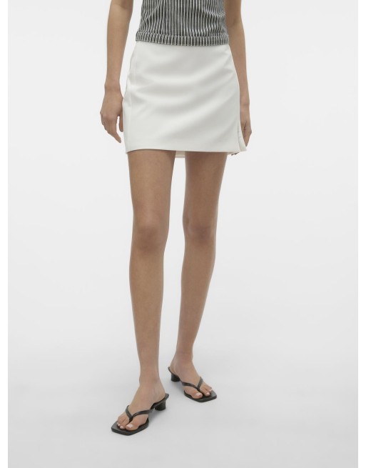 MINI FALDA CEÑIDA POLIESTER 10306774 VMFLORENTINA HW MINI SLIT SKIRT