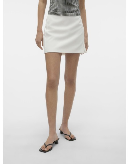 MINI FALDA CEÑIDA POLIESTER 10306774 VMFLORENTINA HW MINI SLIT SKIRT
