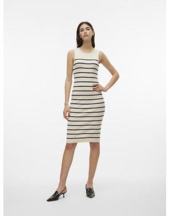 VESTIDO PUNTO LARGO TIRANTES RAYAS 10306202 