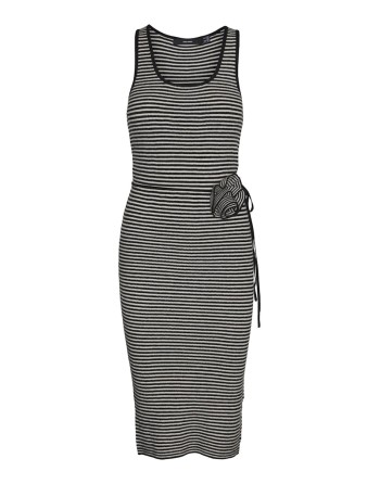 VESTIDO LARGO TIRANTES PUNTOS RAYAS 10310135 
