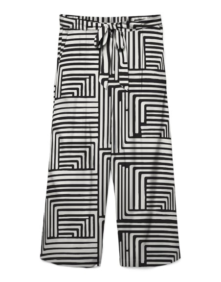 PANTALÓN LARGO FLUÍDO HOJAS 10328776 VMEASY JOY H/W CULOTTE PANTS WVN GA