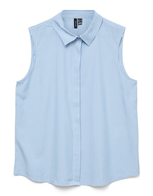 CAMISA SIN MANGAS RAYAS FINAS 10325993 VMNORA SL SHIRT WVN GA NOOS