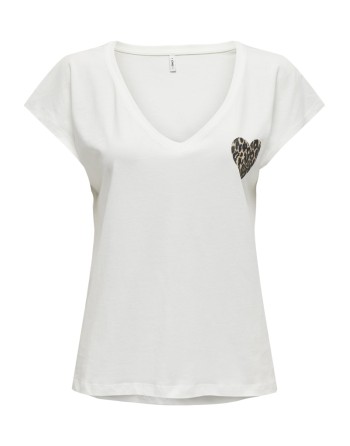 CAMISETA M/C CORAZON LEOPARDO 15317538 