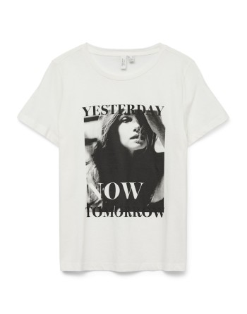 CAMISETA M/C YESTERDAY NOW TOMORROW 10329716 VMDABE S/S O-NECK T-SHIRT JRS BTQ GA