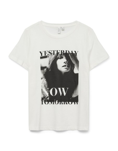 CAMISETA M/C YESTERDAY NOW TOMORROW 10329716 VMDABE S/S O-NECK T-SHIRT JRS BTQ GA