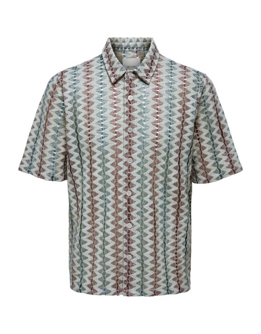 CAMISA M/C CROCHET 22035428 ONSCALLUM CROCHET SS RESORT AOP SHIRT