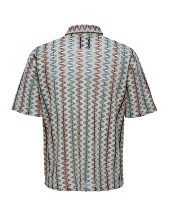 CAMISA M/C CROCHET 22035428 ONSCALLUM CROCHET SS RESORT AOP SHIRT